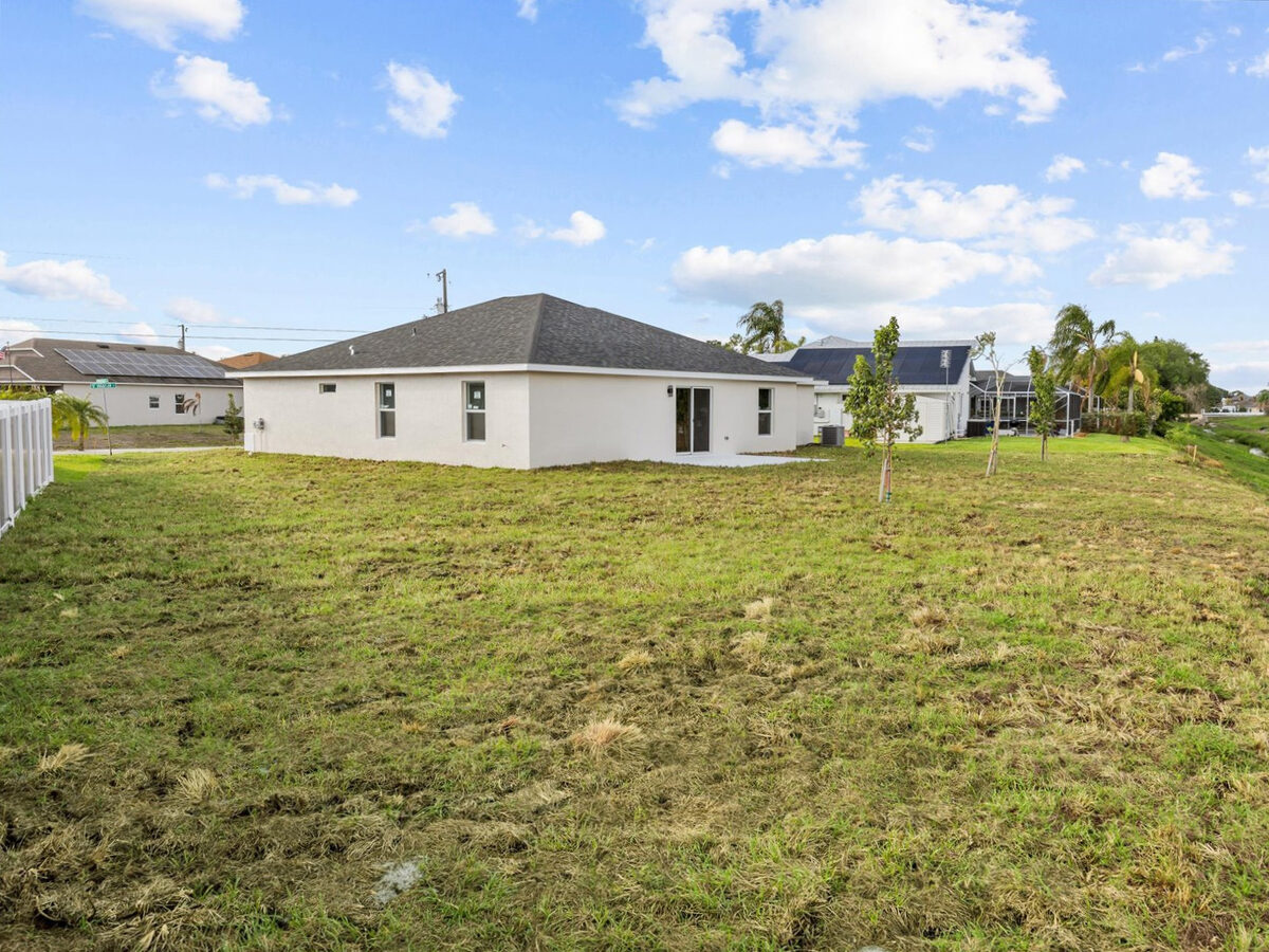 Finished home exterior - rear elevation