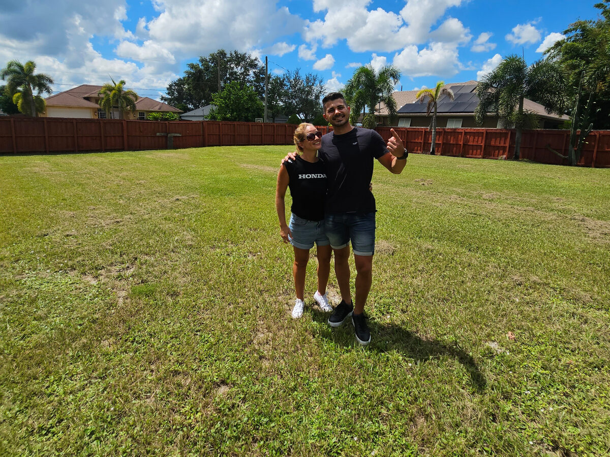 Empty residential lot before construction begins