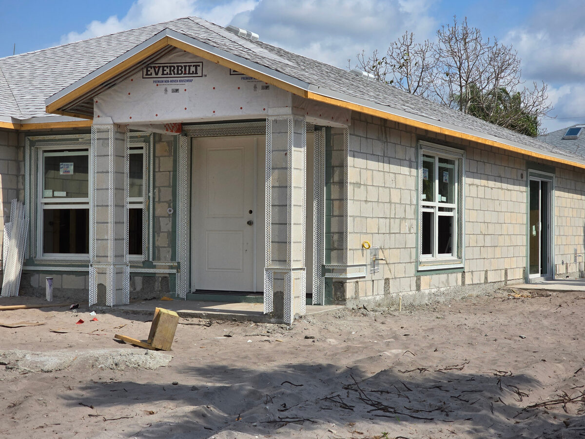 Home exterior prepped and ready for stucco application